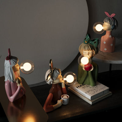 LightHive | Modern Bubble Girl LED Table Lamp